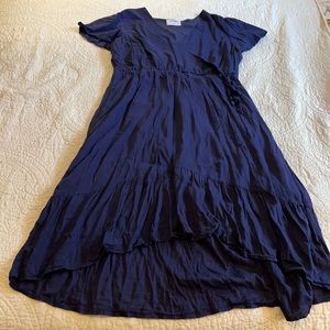 Wraptop Navy blue dress